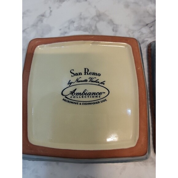 Ariba Terracotta Salsa Bowl with Spoon Pottery Ladle & San Remo Chips Dishes - Picture 12 of 13